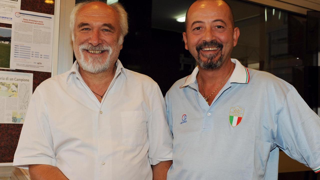 Raffaele Giuliano (a destra) con Alfio Giomi presidente della Fidal