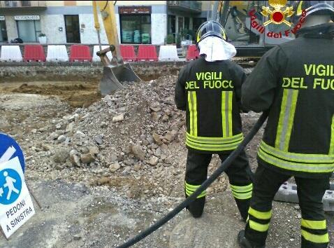 L'intervento dei vigili del fuoco