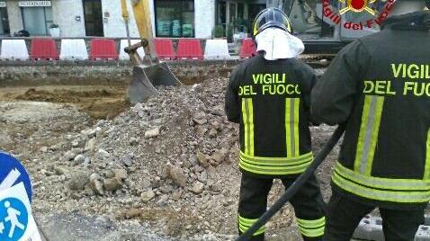 L'intervento dei vigili del fuoco
