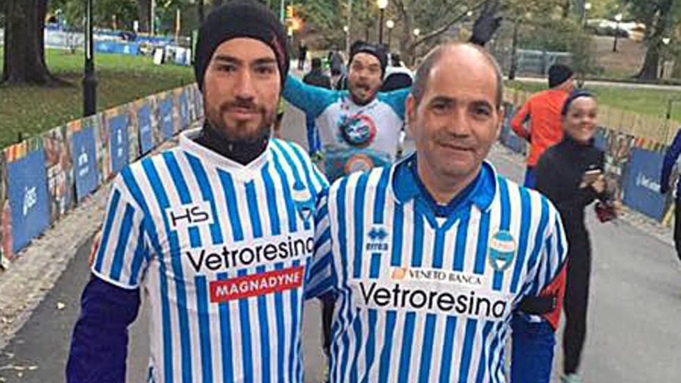 Il fisioterapista Evangelisti alla NY Marathon