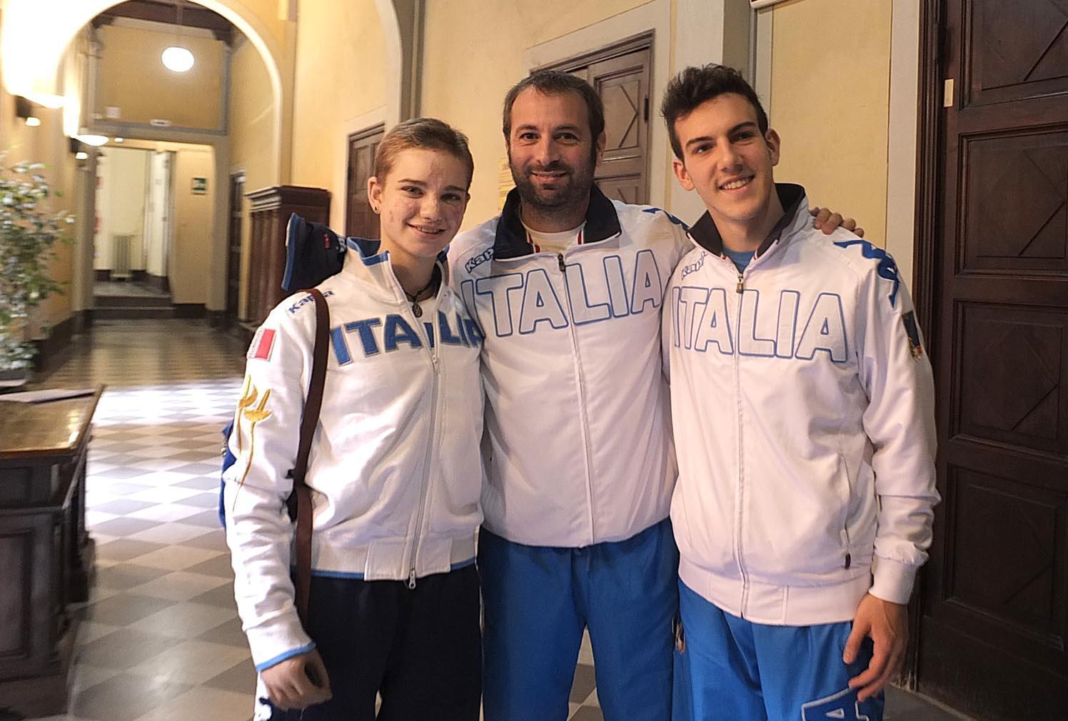 Da sinistra Beatrice Vio, Simone Vanni, Emanuele Lambertini