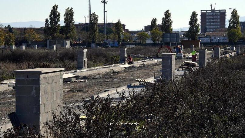 Una delle strade in costruzione nel nuovo Green Park (foto Silvi)
