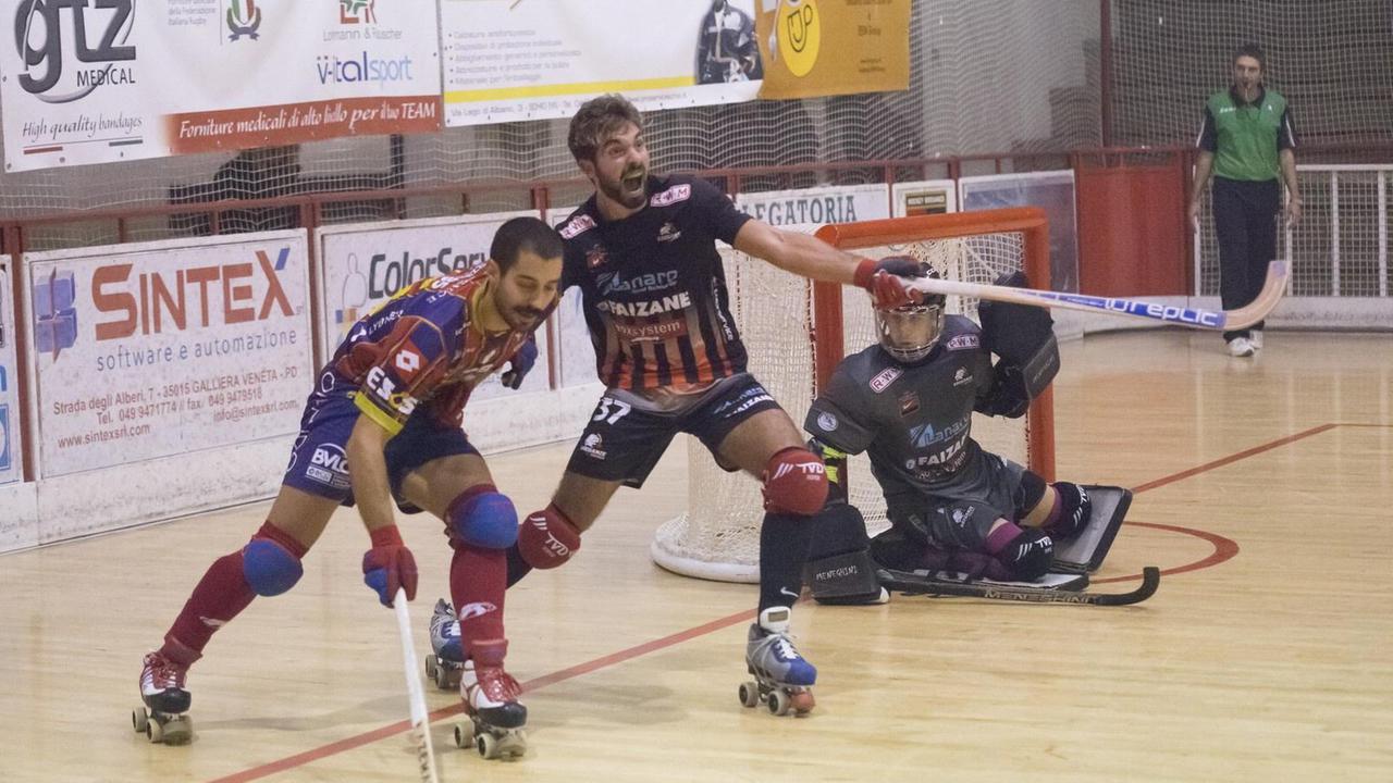 Torner (Forte) e Gimenez (Breganze) in azione (foto Gabriele Baldi)