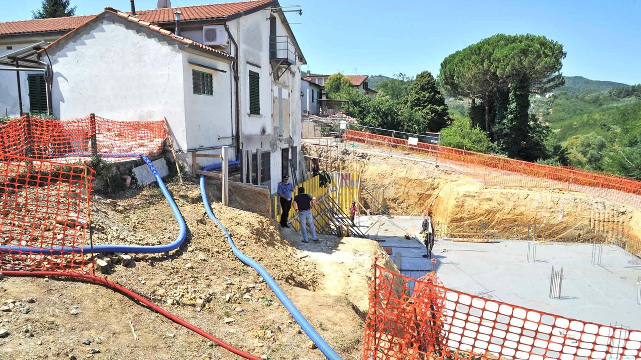 Il cantiere a Casalguidi dove avvenne la tragedia