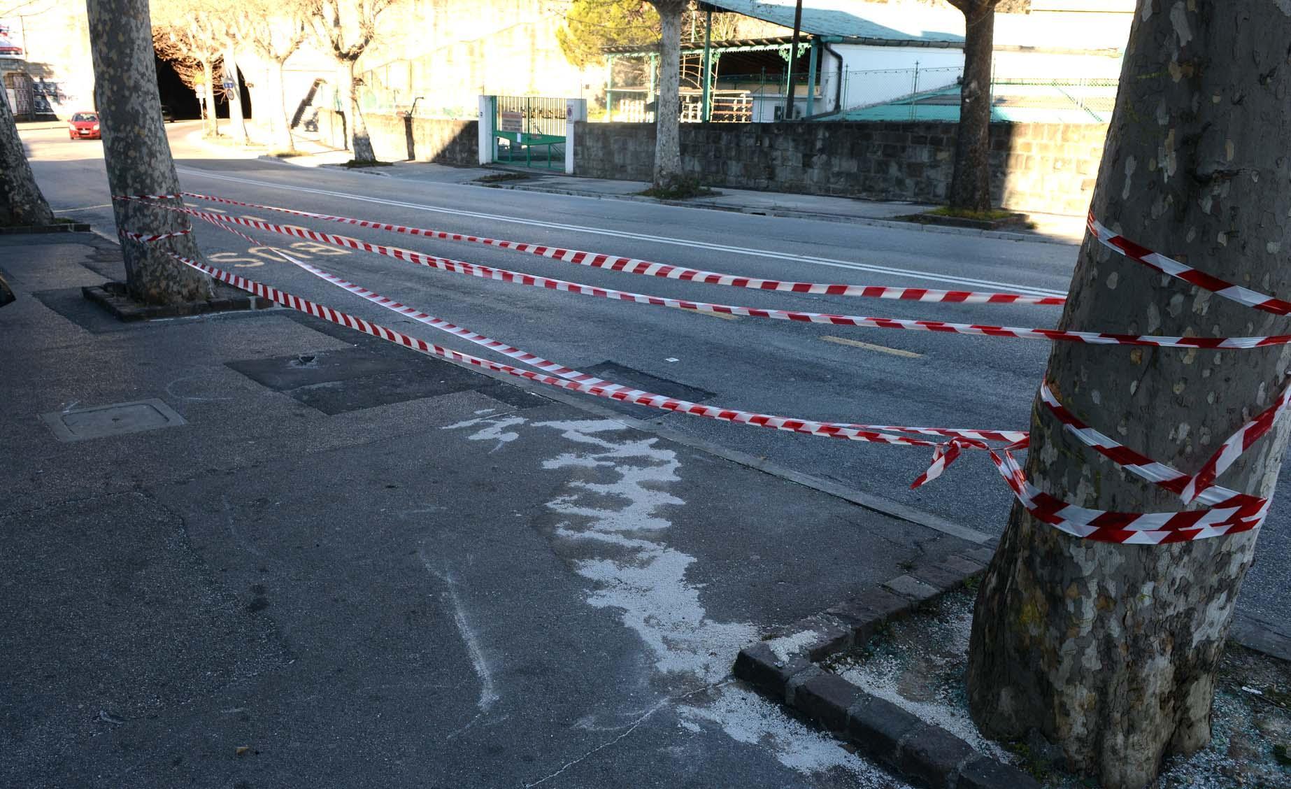 Il luogo dell'impatto (foto: Bruni)