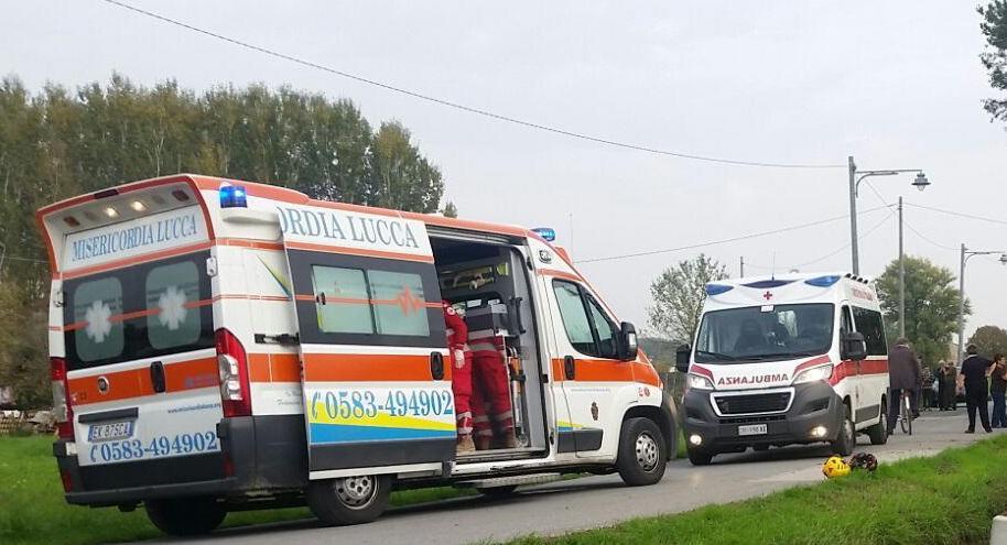 L'intervento di un'ambulanza
