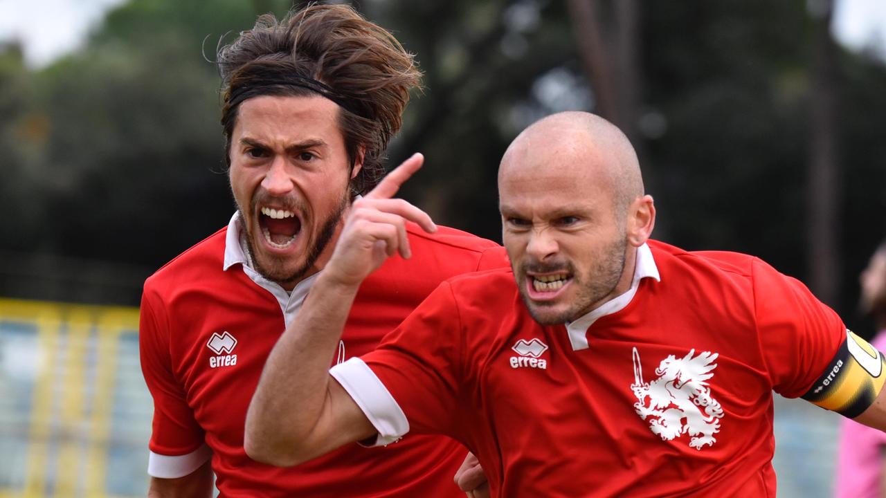 Giacomo De Martis dopo il gol dell'1-0 (foto Bf)