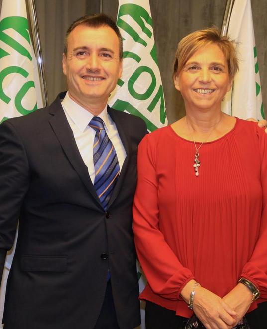 Il presidente di Confesercenti Prato Mauro Lassi e la direttrice Gianna Rafanelli