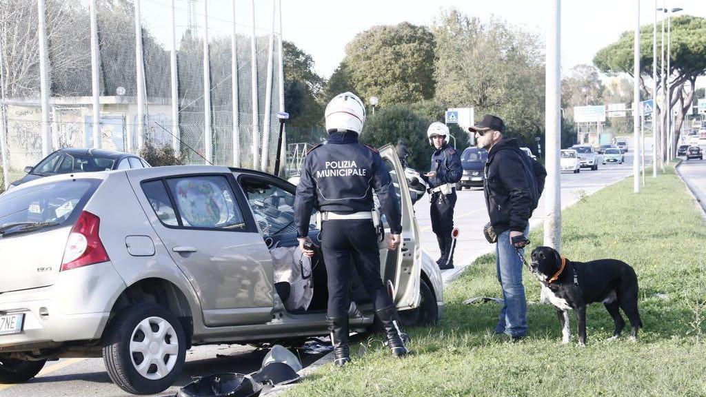 L'incidente in via Firenze (Marzi/Pentafoto)