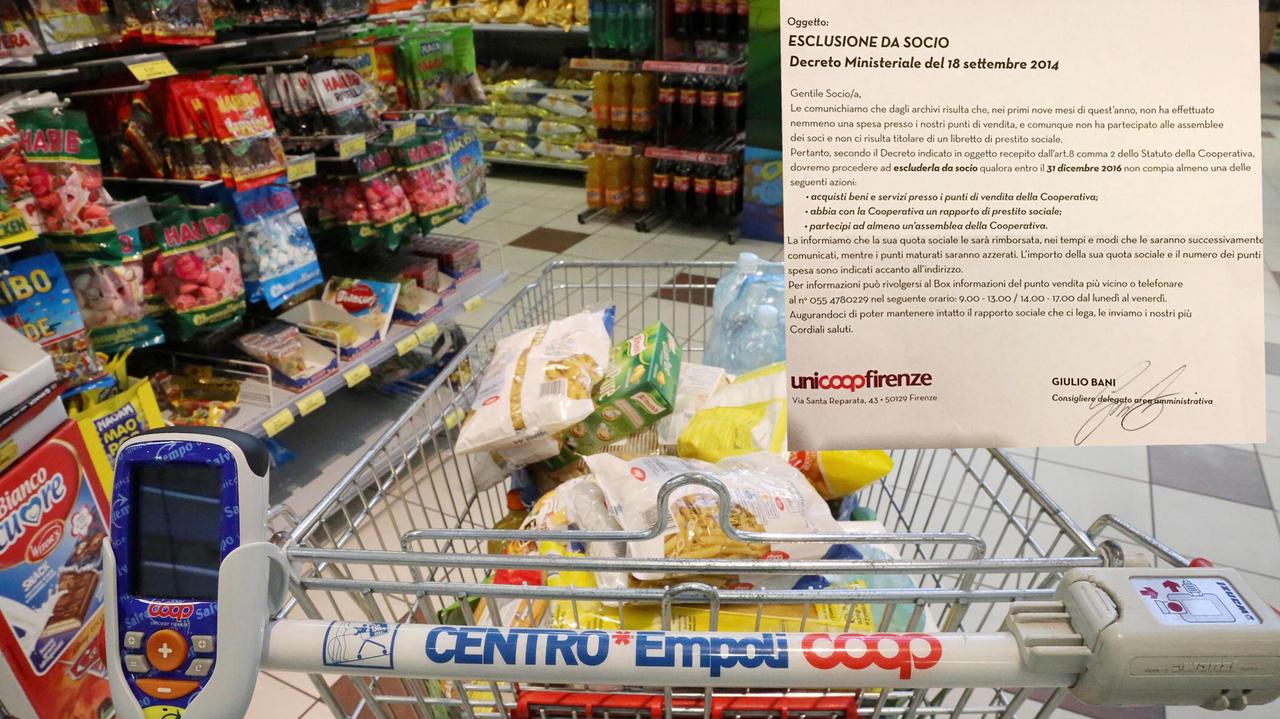 In alto la lettera che è stata inviata asi soci