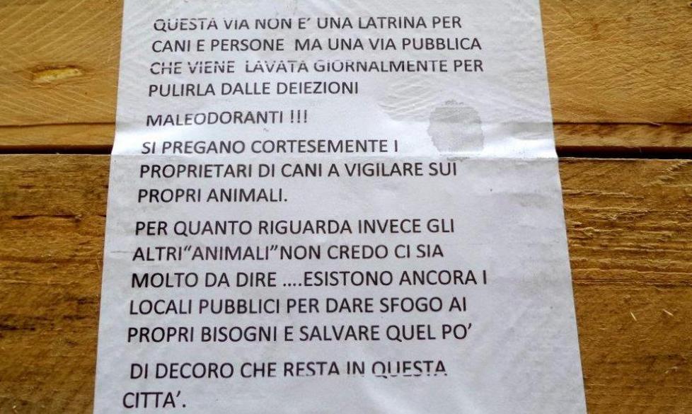 Via Canopolo usata come una latrina
