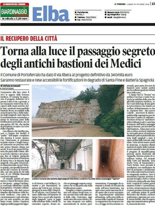 Cosimo al lavoro, via le erbacce dalle Fortezze 