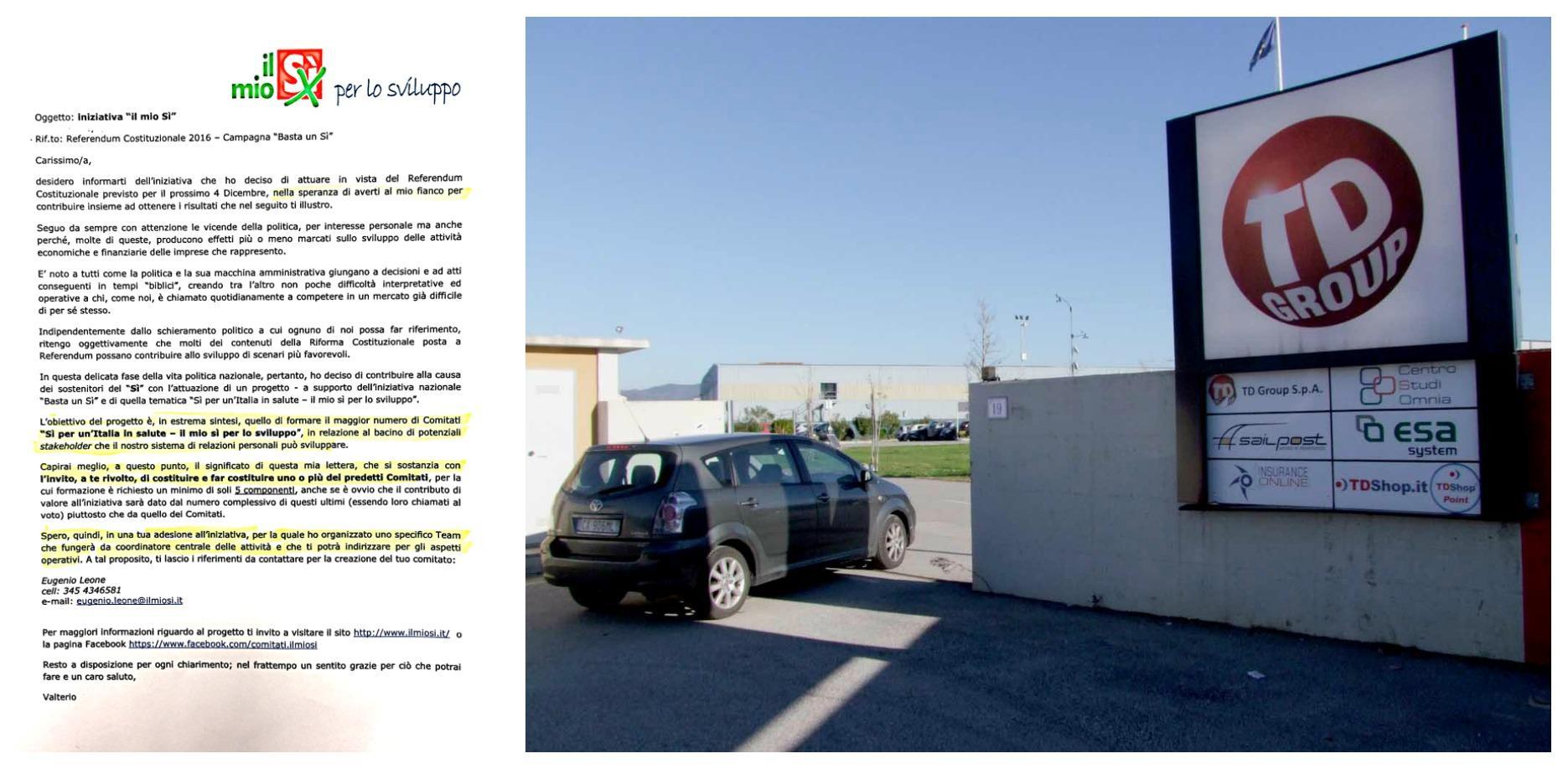 La lettera inviata ai dipendenti e l'ingresso della Td Group di Migliarino (Pisa)