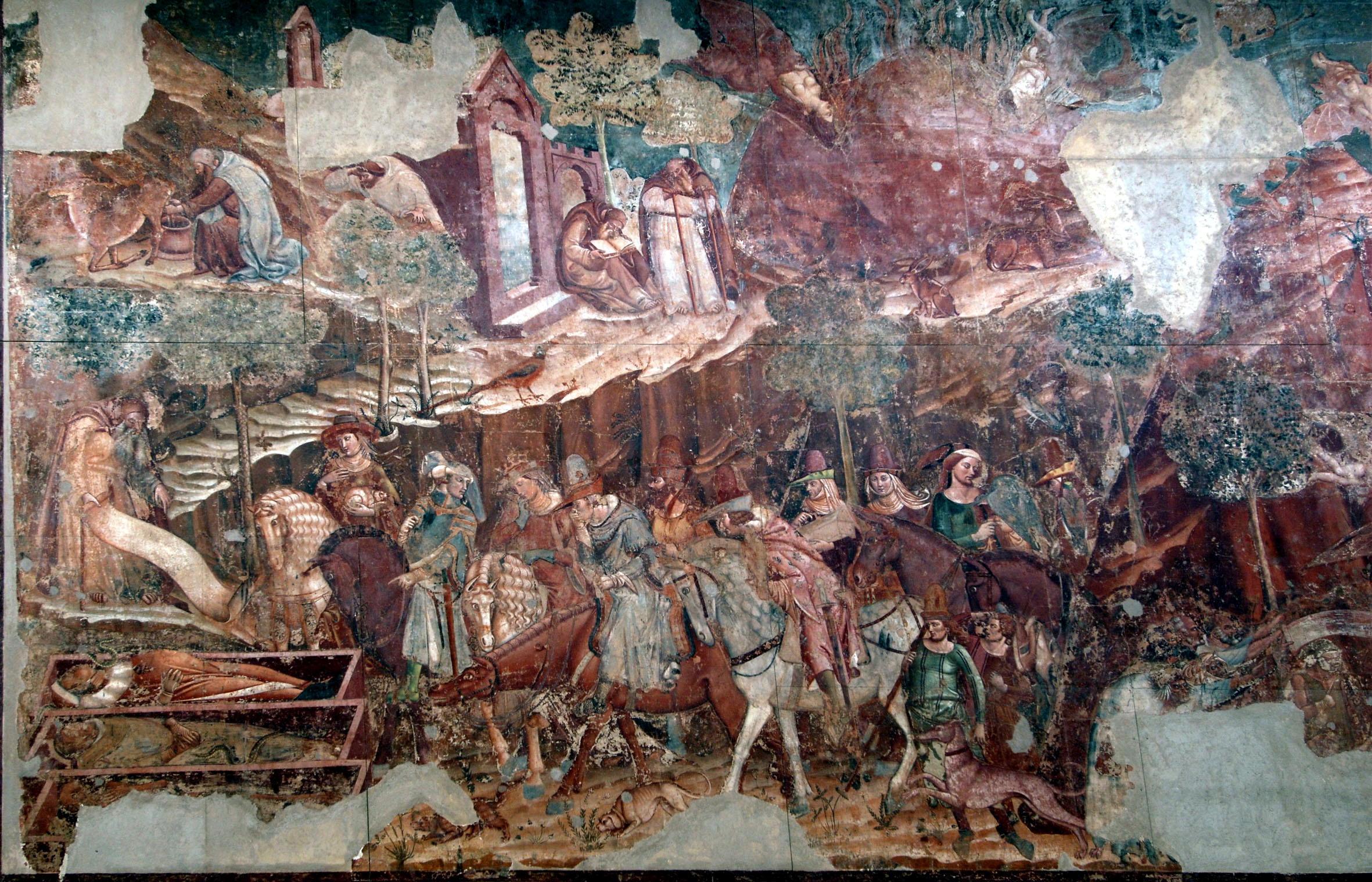 L'affresco del Trionfo della morte di Buonamico Buffalmacco nel Camposanto di Pisa