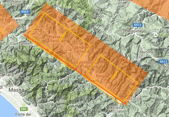 Terremoto, ecco la zona della Garfagnana dove il rischio è elevato
