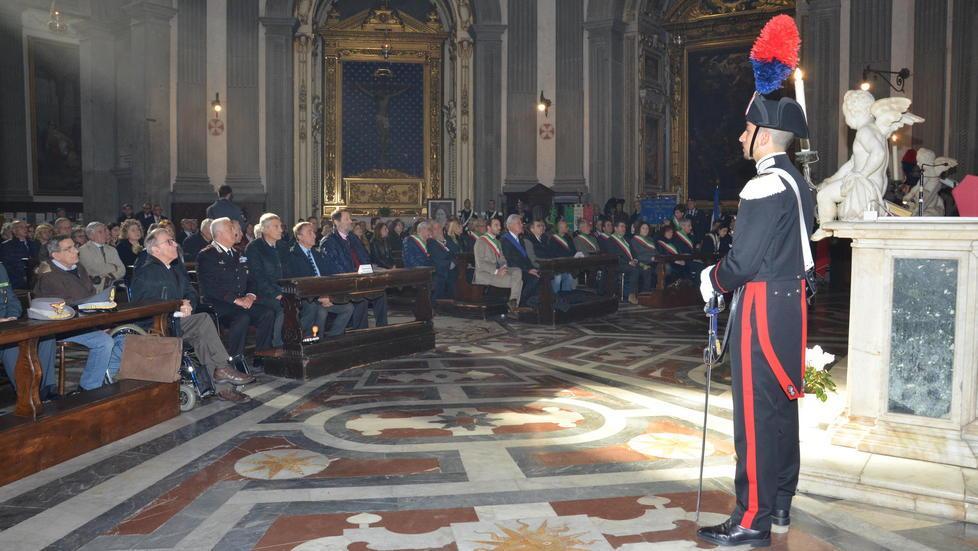 Un momento della cerimonia nella basilica della Madonna dell'Umiltà