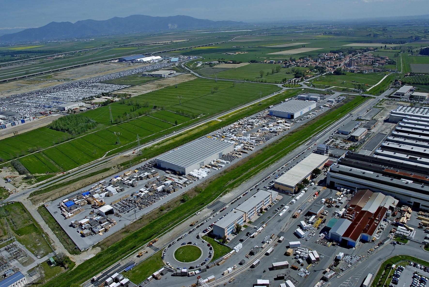 L'area dell'interporto di Guasticce