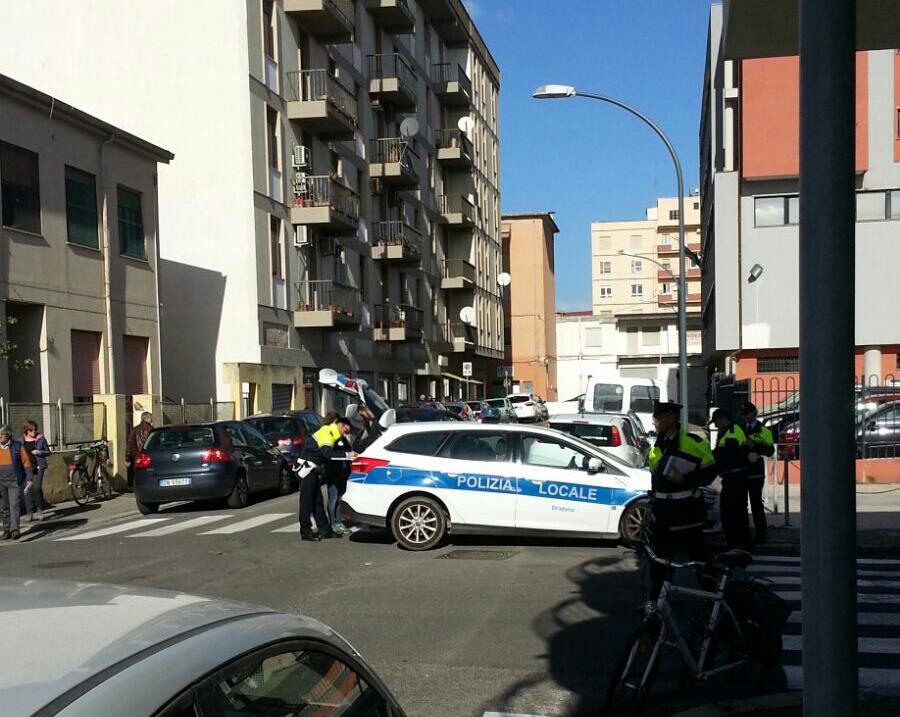 I rilievi dell'incidente in via Donizetti