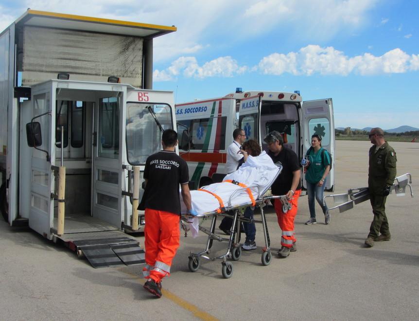Una neonata e un anziano trasportati d’urgenza a Roma