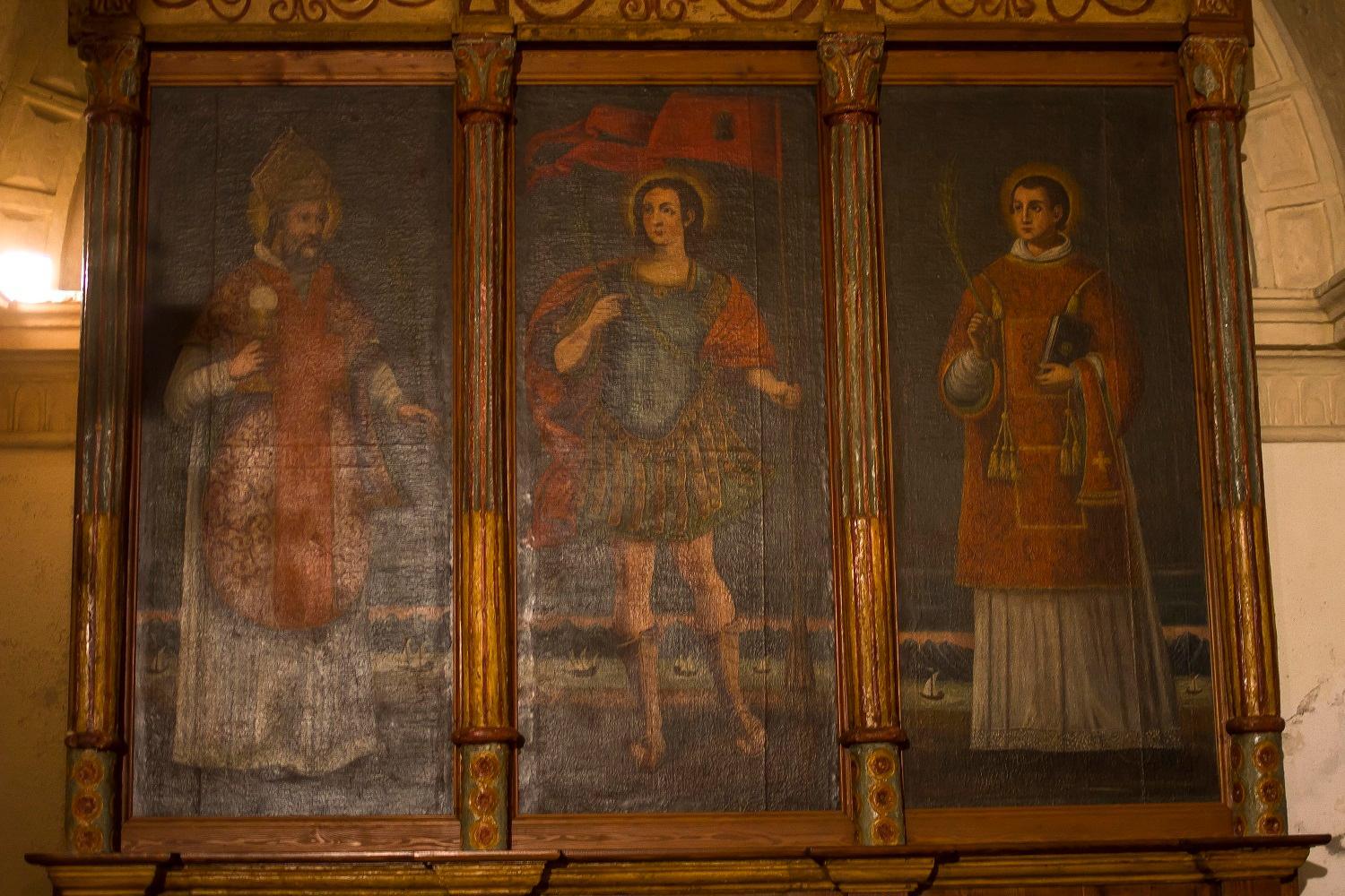 Il trittico con l'immagine della chiesa di Balai