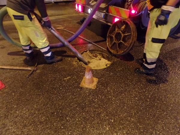 I lavori sul tombino