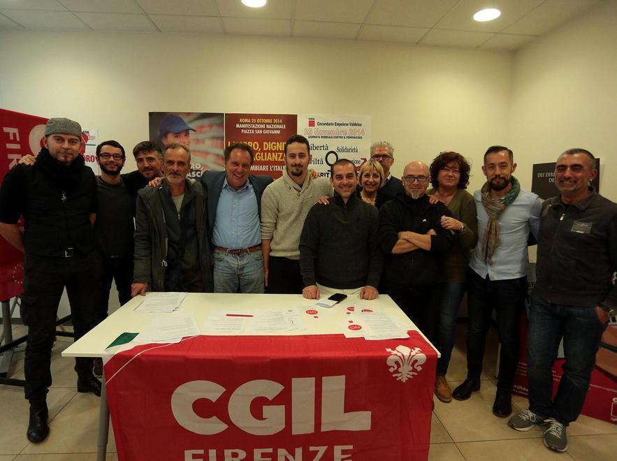 Lavoratori Cgil a sostegno del No 