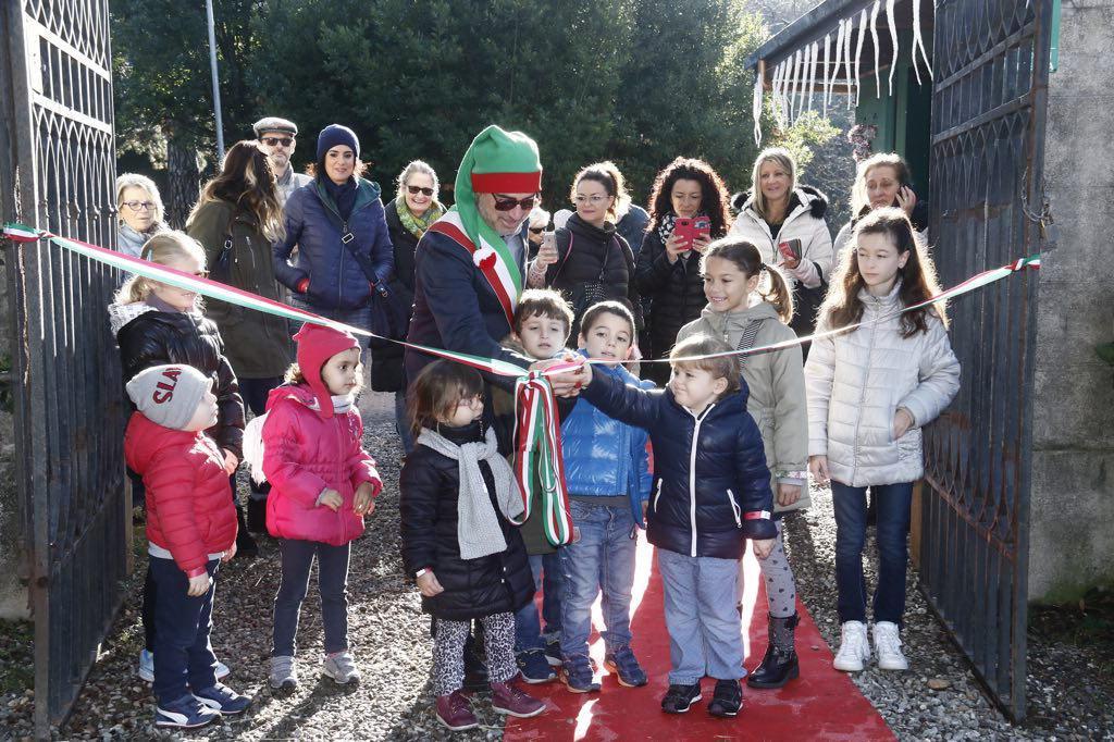 L'inaugurazione del Villaggio di Natale a Villa Mimbelli (Marzi/Pentafoto)