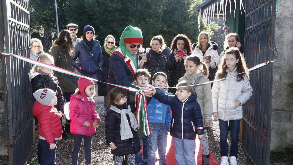 L'inaugurazione del Villaggio di Natale a Villa Mimbelli (Marzi/Pentafoto)