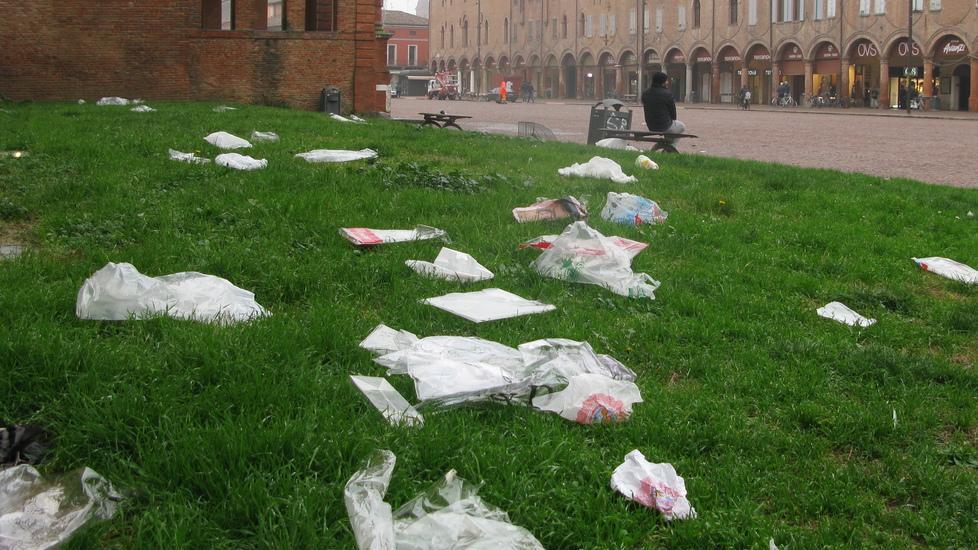 Mercato, troppi rifiuti nel verde