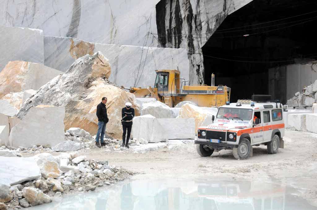 La cava in cui è verificato l'incidente mortale lunedì 28 novembre