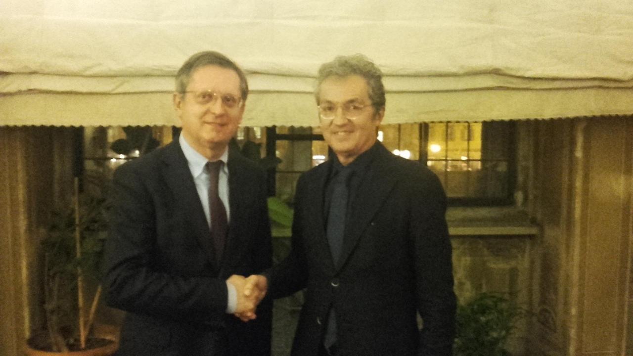 Il sindaco Filippeschi e l'imprenditore Corrado
