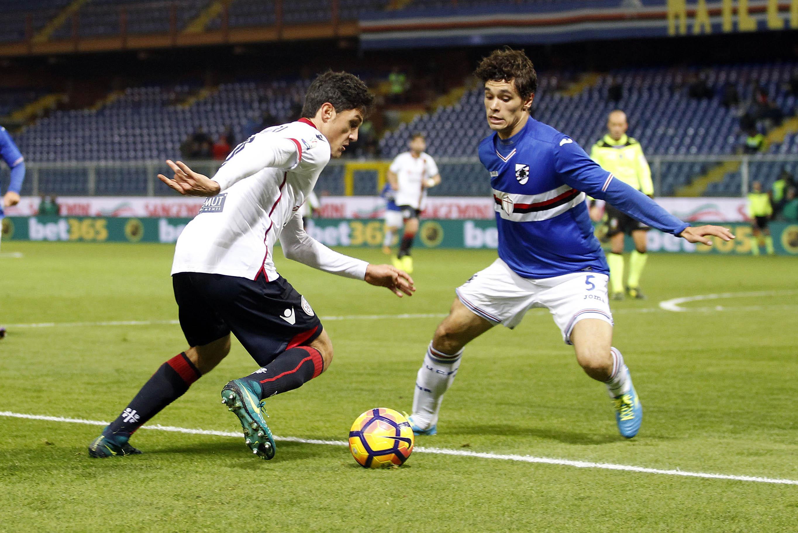 Coppa Italia, il Cagliari perde 3-0 in casa della Sampdoria 