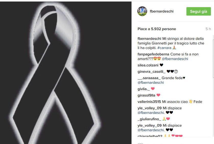 Il cordoglio di Federico Bernardeschi