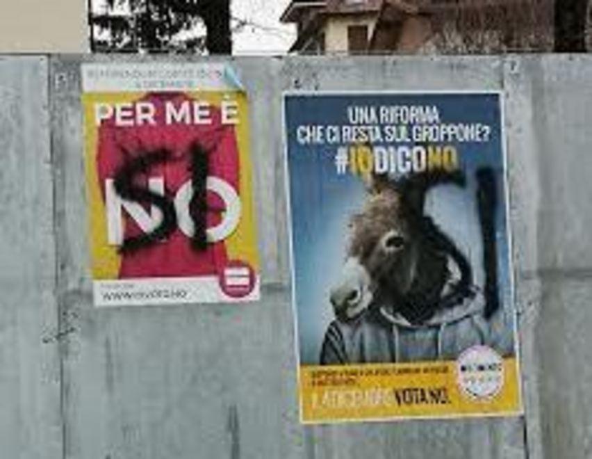 Referendum, a San Dalmazio imbrattati manifesti per il No
