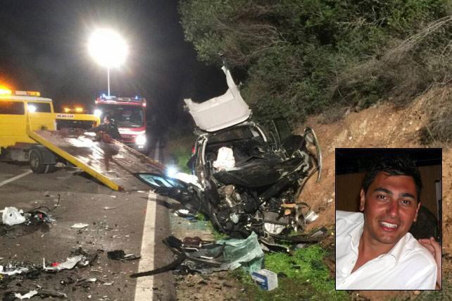 Le immagini dell'incidente. Nel riquadro, la vittima Vito Spartà