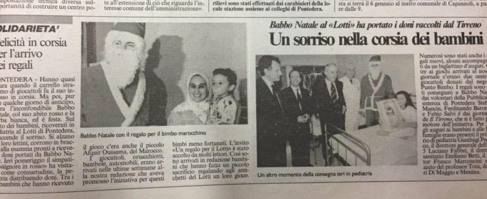 Quasi 20 anni fa la gioia arrivò in pediatria 
