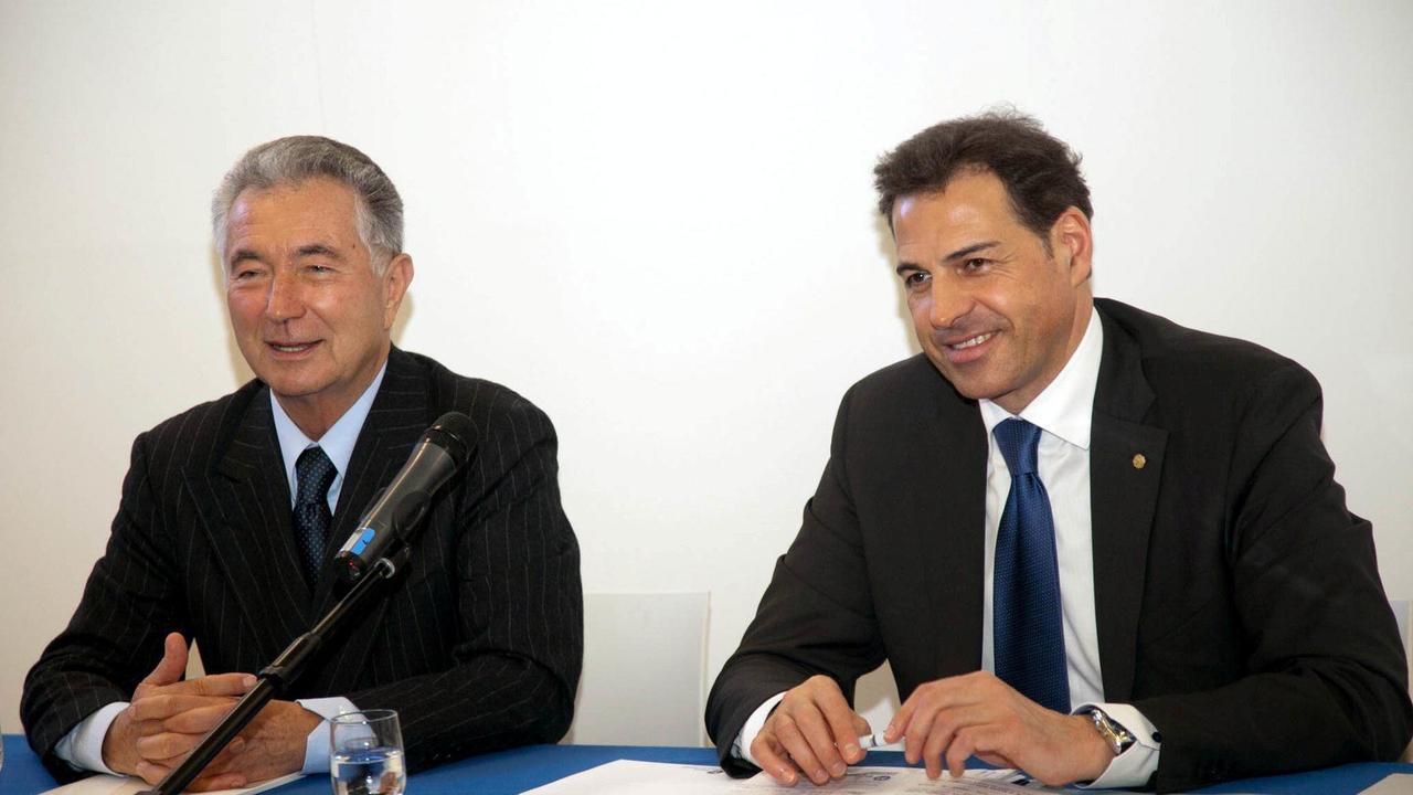 L'ex presidente della Banca Popolare di Vicenza Gianni Zonin insieme all'ex direttore generale Samuele Sorato