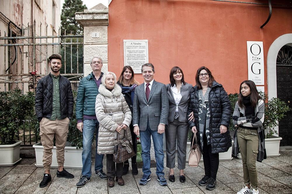 Un momento della cerimonia in piazza Matteotti 