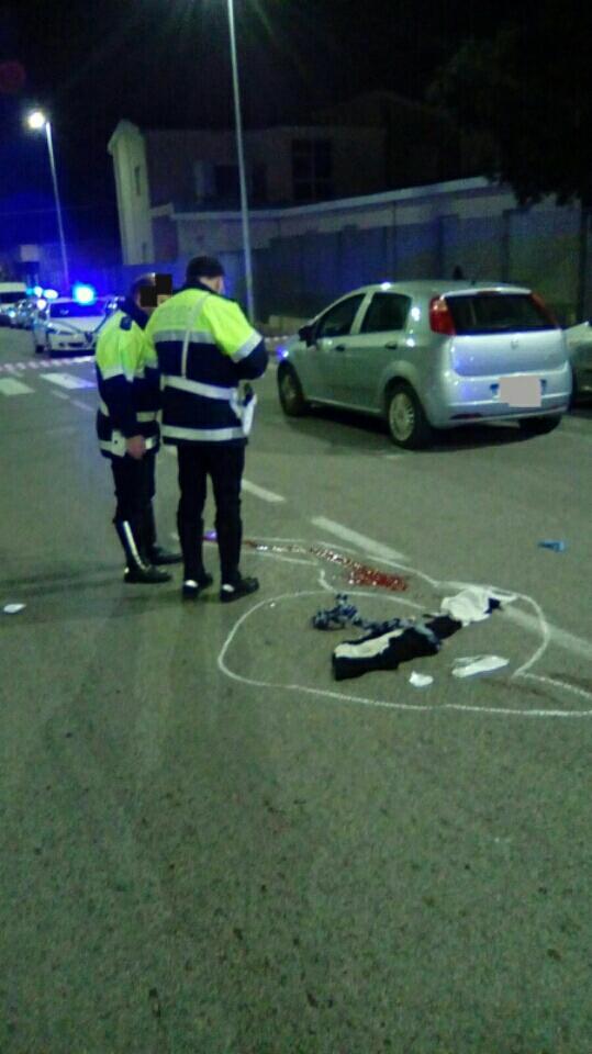 I rilievi della polizia municipale (foto di Luciano Onnis)