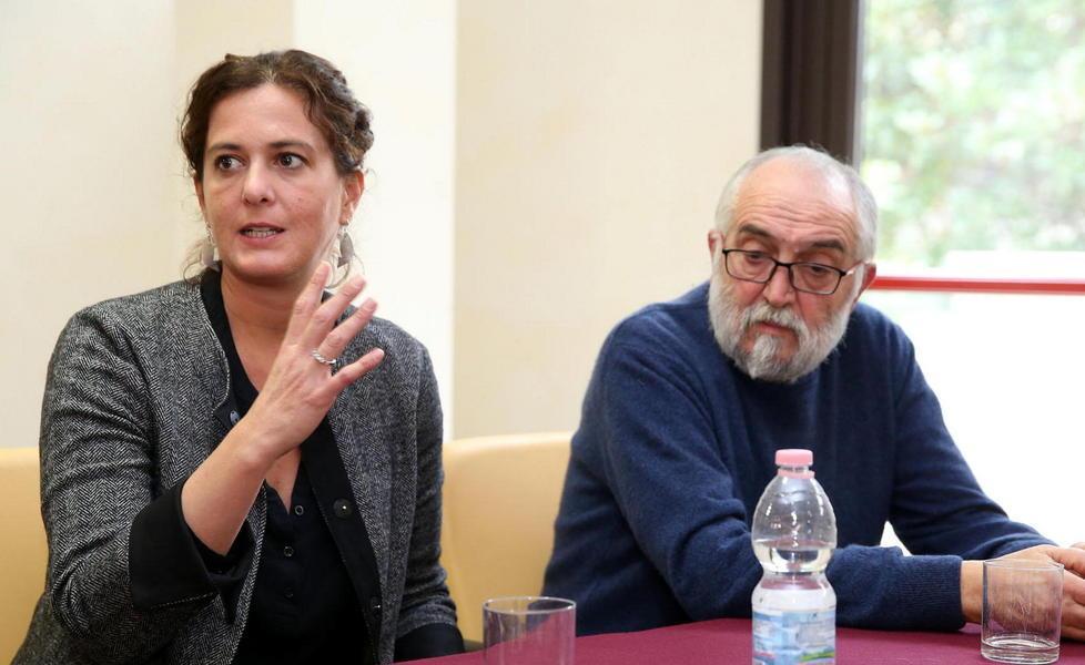 La nuova direttrice sanitaria delle Terme, Manela Scaramuzzino, con il suo vice Claudio Marcotulli (Foto Nucci)
