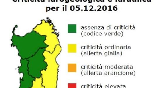 Temporali intensi dalle 12 alle 24, allerta gialla della Protezione civile della Sardegna