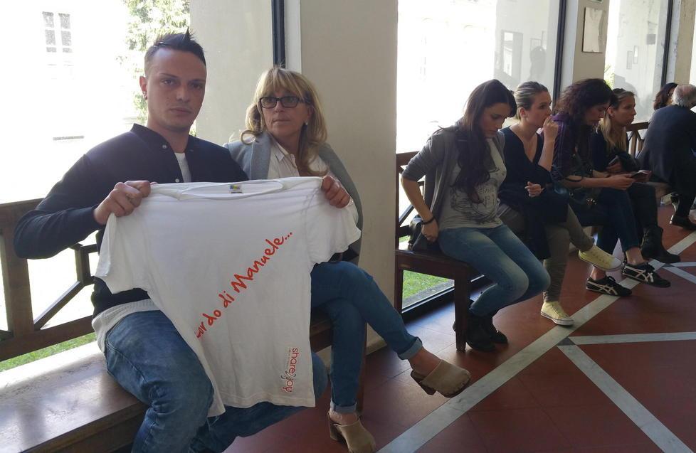Gli amici di Manuele Iacconi in tribunale