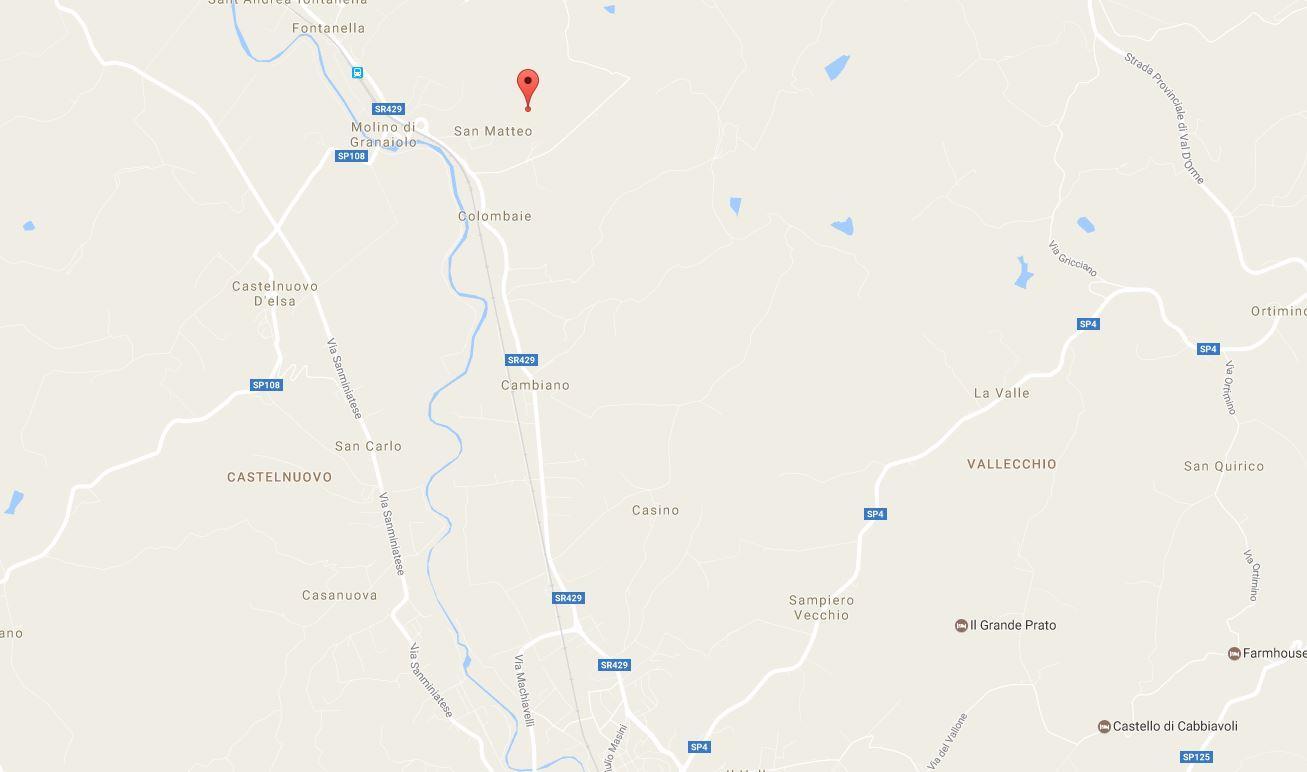 L'epicentro del terremoto alle 2.33 dell'8 dicembre