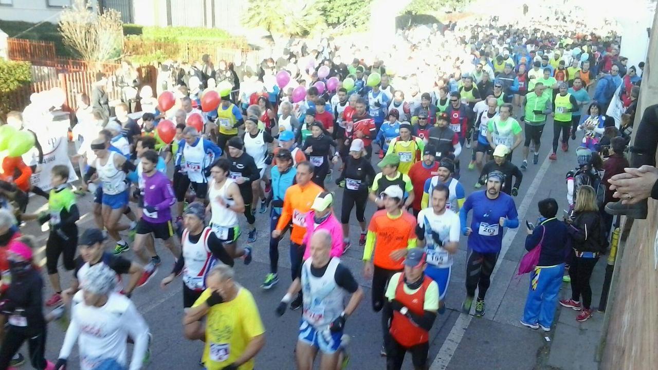 Un momento della Mezza Maratona di San Miniato