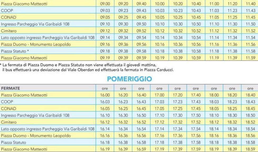 Al via il bus navetta per il centro 