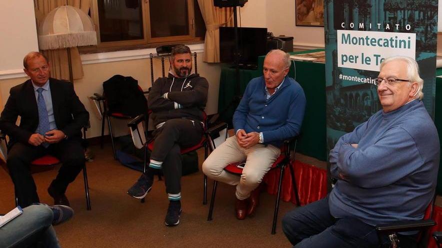 La conferenza stampa del Comitato, in primo piano Greco (Foto Nucci)