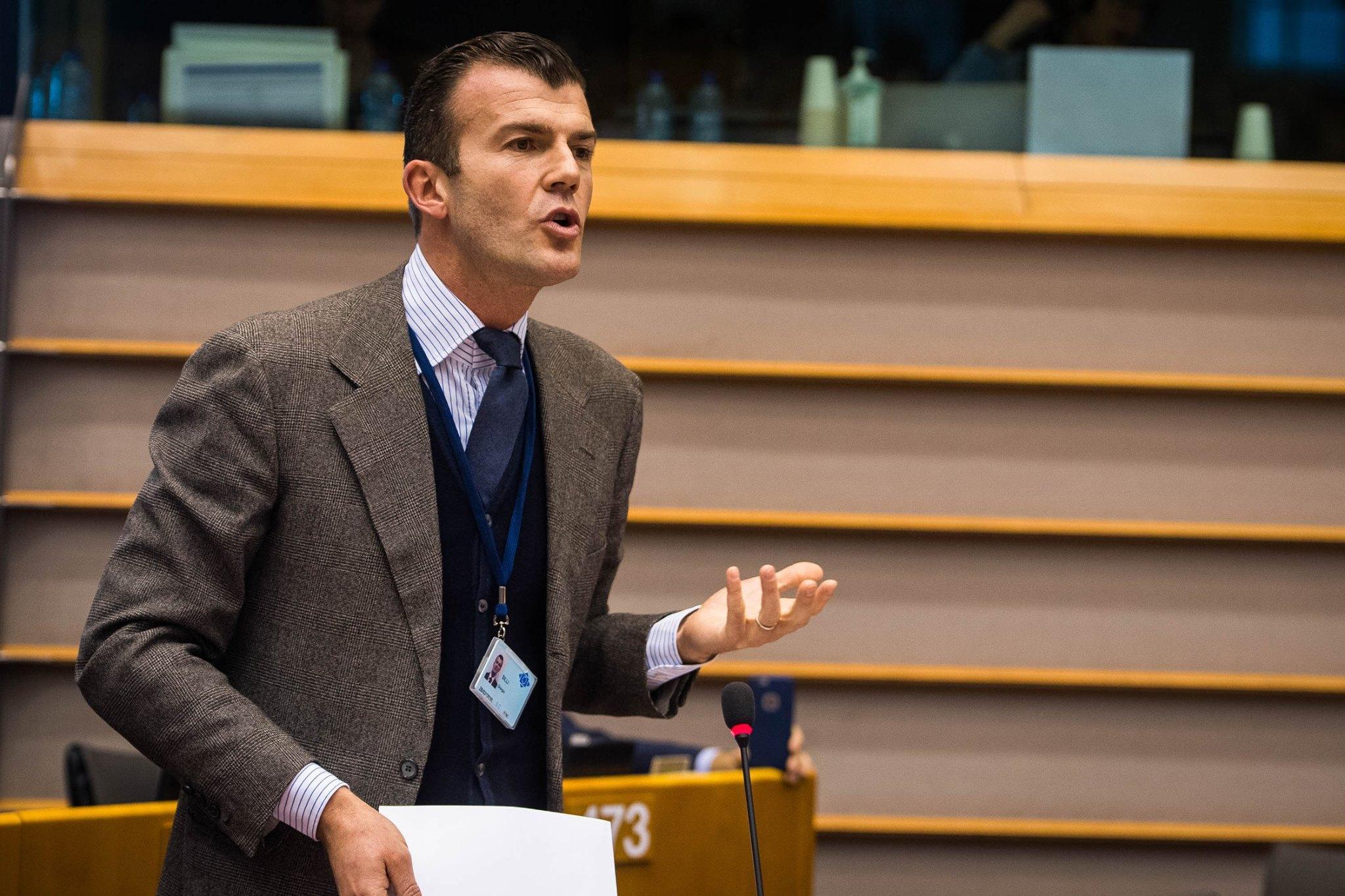 Giorgio Silli durante il suo intervento a Bruxelles