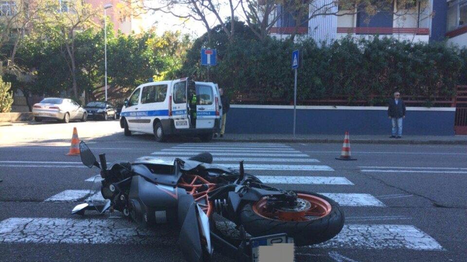La moto coinvolta nell'incidente
