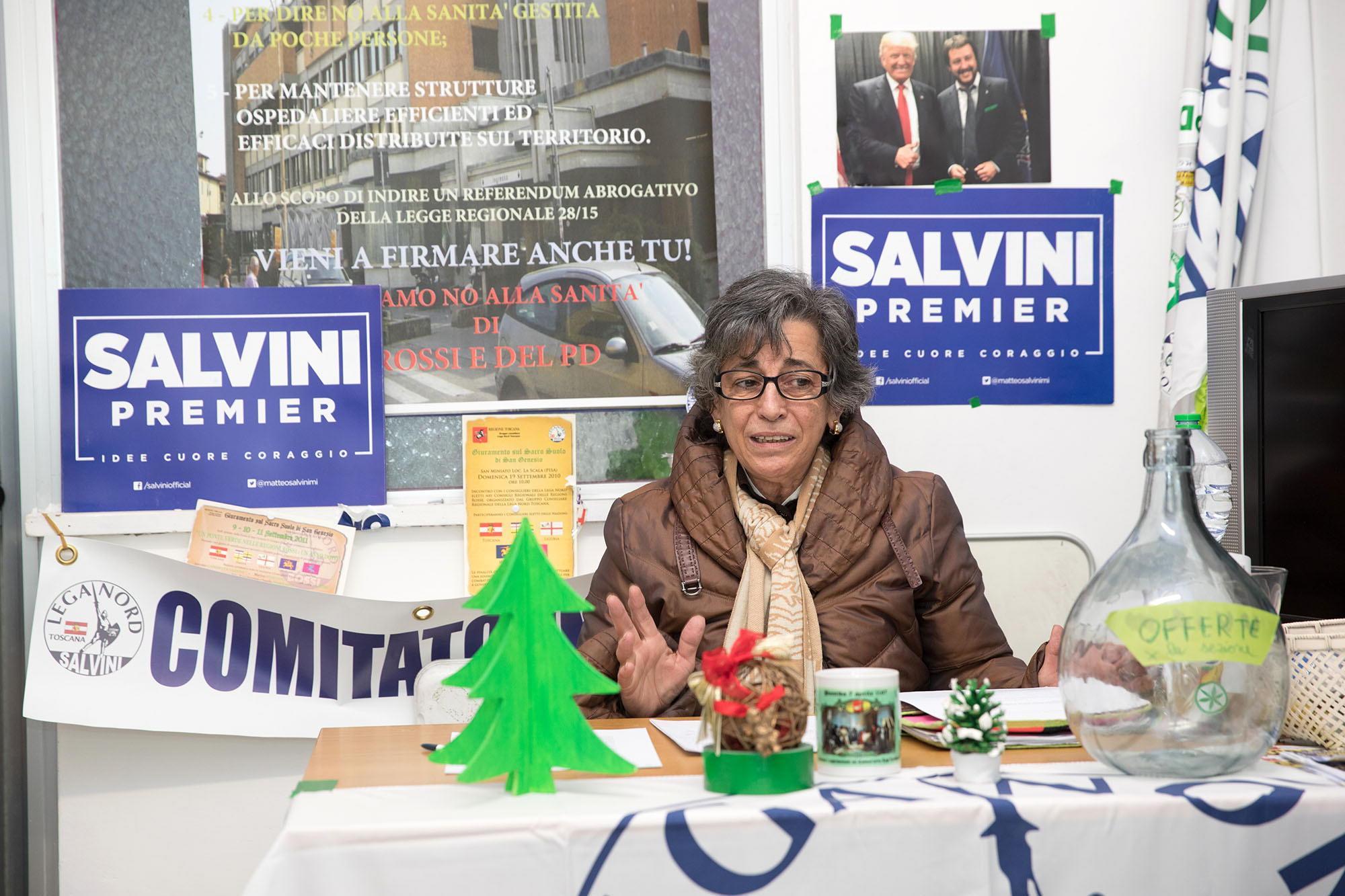 Luciana Bartolini, segretaria della Lega Nord di Montecatini (Foto Nucci)
