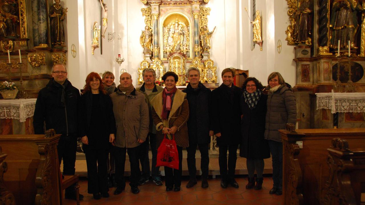 Il gruppo dei rappresentanti delle istituzioni di Prato e di Wangen